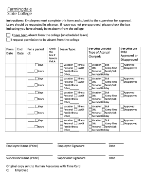 Employee Leave Request Form