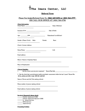 Imara Center Referral Form