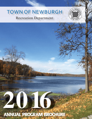 Town of Newburgh Recreation Program Registration Form