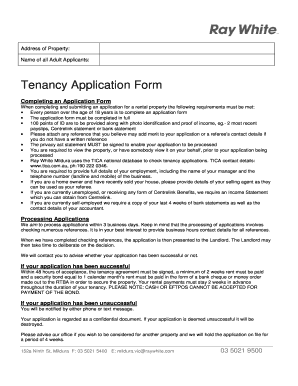 Tenancy Application Form