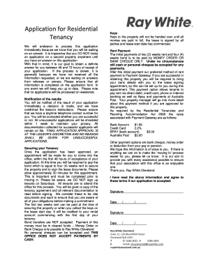 Residential Tenancy Application Form
