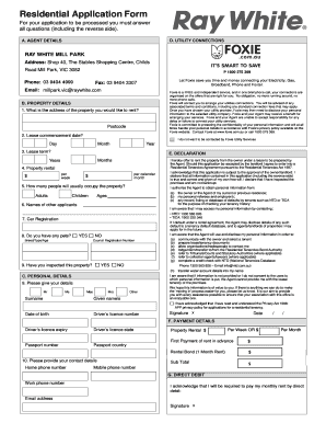 Residential Tenancy Application Form