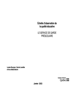Échelle d’observation de la qualité éducative