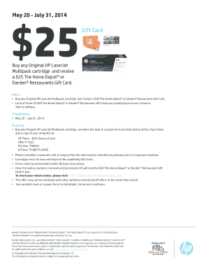 HP Toner Rebate Form