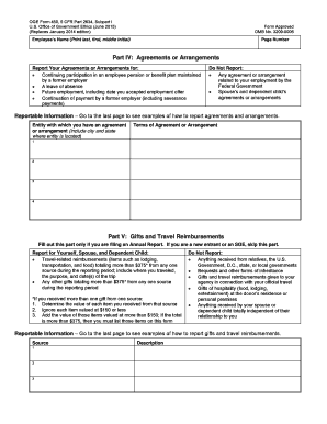 OGE Form 450 Employee Financial Disclosure