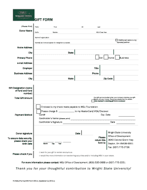 Gift Form