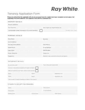 Tenancy Application Form