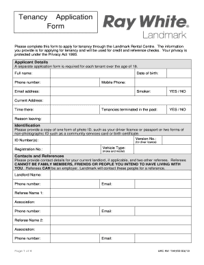 Landmark Tenancy Application Form