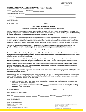 Holiday Rental Agreement