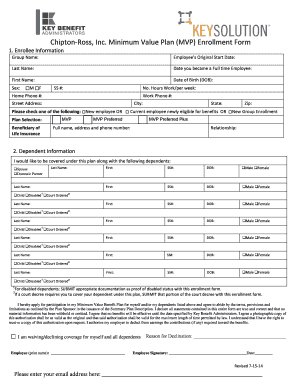Chipton-Ross MVP Enrollment Form