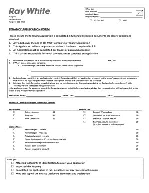 Queensland Tenancy Application Form