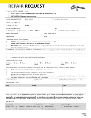 Repair Request Form