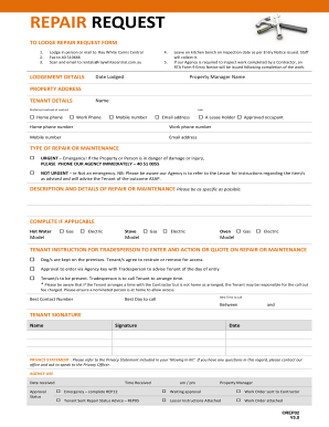 Repair Request Form