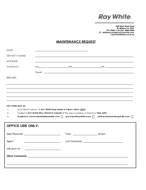 Maintenance Request Form