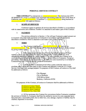 Personal Services Contract