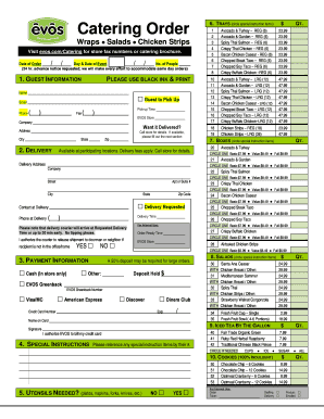 Catering Order Form