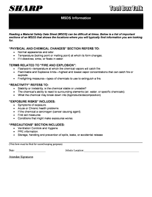 Material Safety Data Sheet Guide
