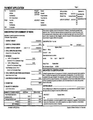Construction Payment Application Form