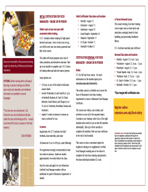 Food Manager Initial Certification
