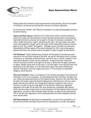 Buyer Representation Waiver
