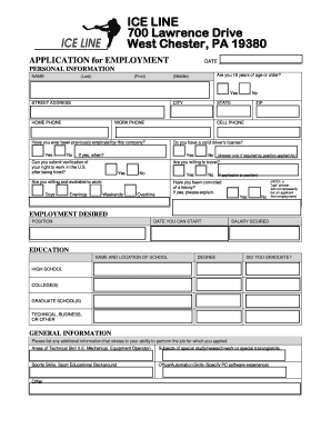 Employment Application Form