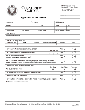 Application for Employment