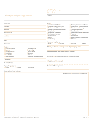 Princess Royal Training Awards Application Form