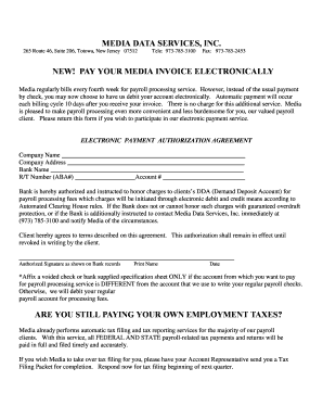 Electronic Payment Authorization Agreement