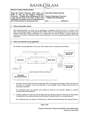 Property Financing-i Disclosure Sheet