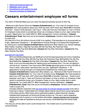 Caesars Entertainment Employee W2 Forms