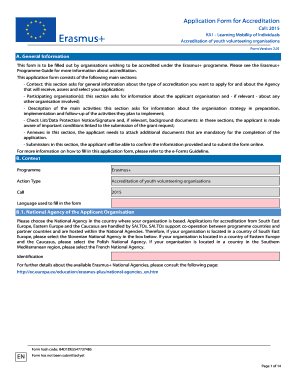 Erasmus+ Youth Volunteering Accreditation Form