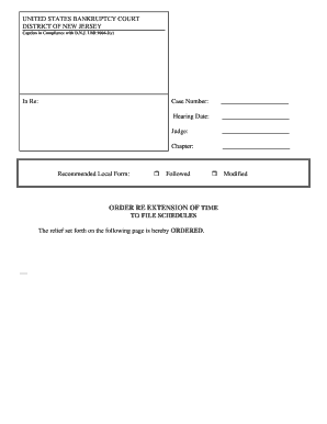 Bankruptcy Extension Order