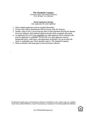Rental Application Form
