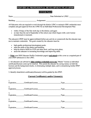 Individual Professional Development Plan