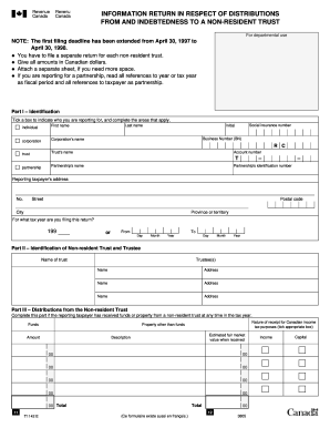 Canada T1142 Form