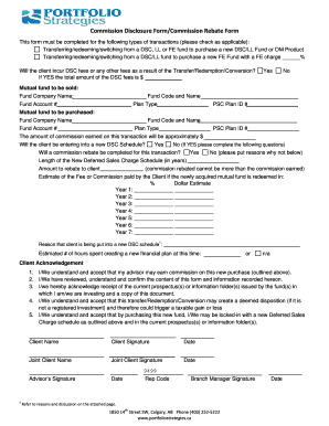 Commission Disclosure Form