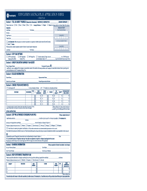 Education Savings Plan Application Form