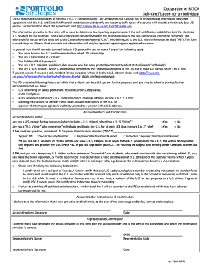 FATCA Self-Certification Form