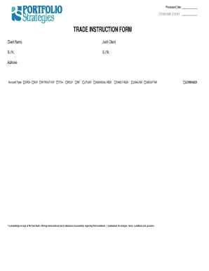 Trade Instruction Form