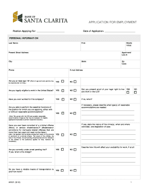 Application for Employment