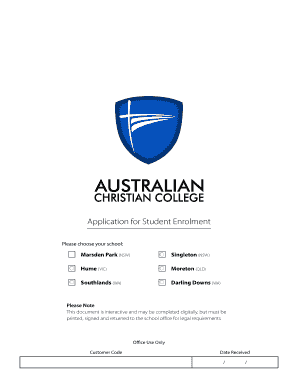 Student Enrolment Application