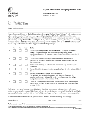 Capital International Proxy Form