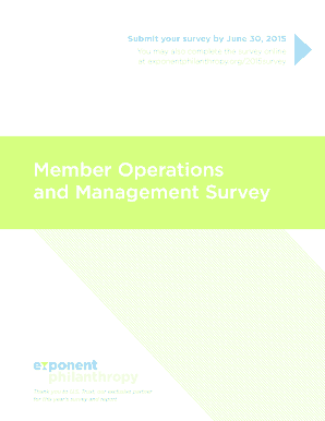 Exponent Philanthropy Member Operations and Management Survey
