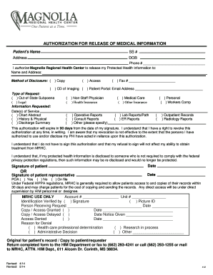 Authorization for Release of Medical Information