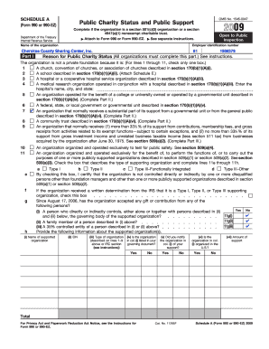 Schedule A Form 990 or 990-EZ
