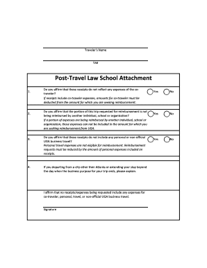 UGA Travel Expense Reimbursement Form