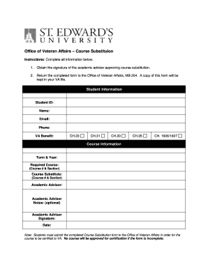 Course Substitution Form