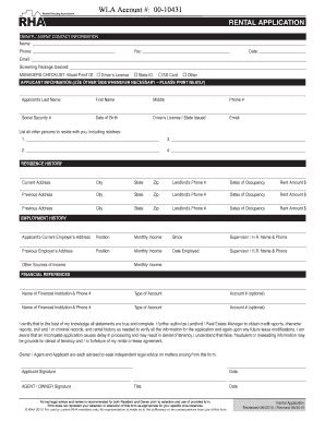 Rental Application Form