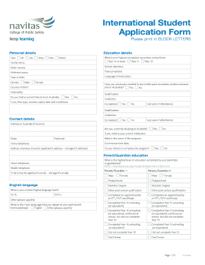 International Student Application Form