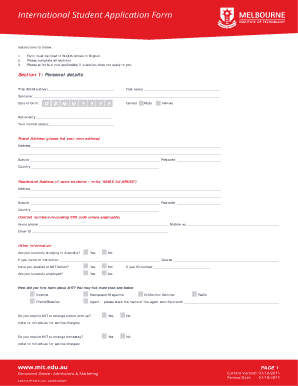 International Student Application Form